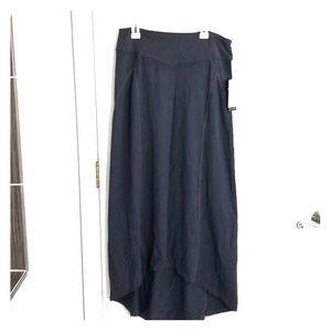 Athleta maxi skirt dark grey - asymmetrical